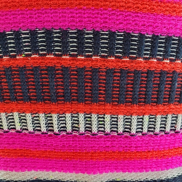 St John Cardigan Sweater 3/4 Sleeve Striped Viscose Wool Cashmere Size Large - Picture 7 of 9